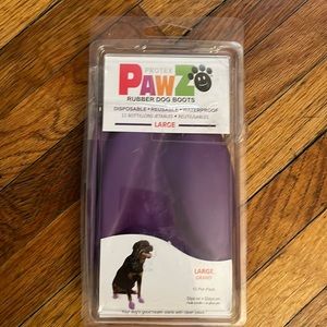 PAWZ ~ rubber dog boots size large ~ disposable/ reusable / waterproof / NIP